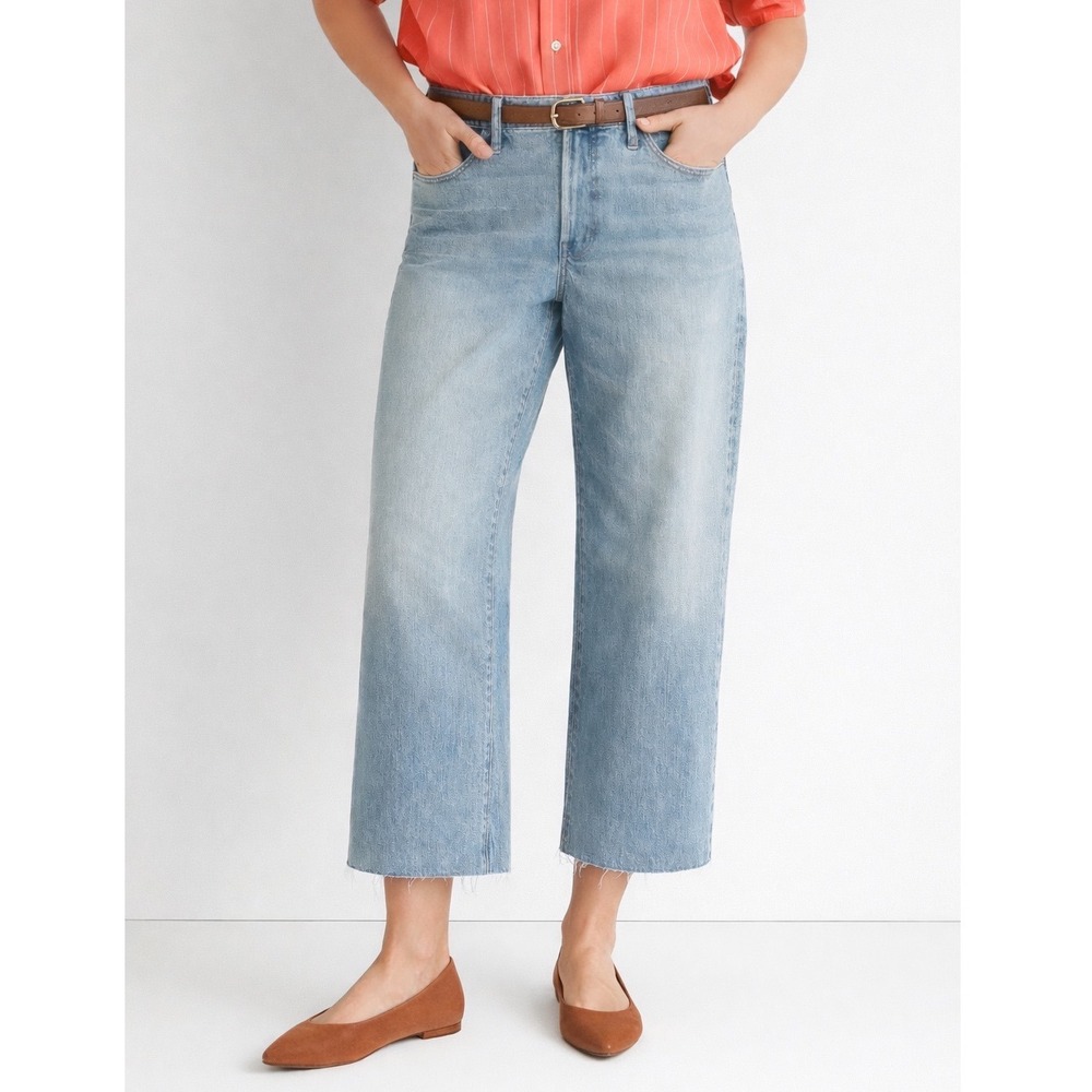Madewell NEW Perfect Vintage Wide-Leg Crop‎ Jean Plus Size High Rise 28W NWT